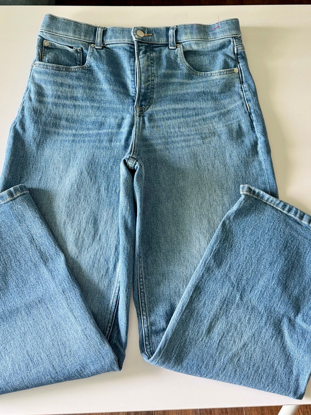 SPANX Blue Denim Jeans with Red Label